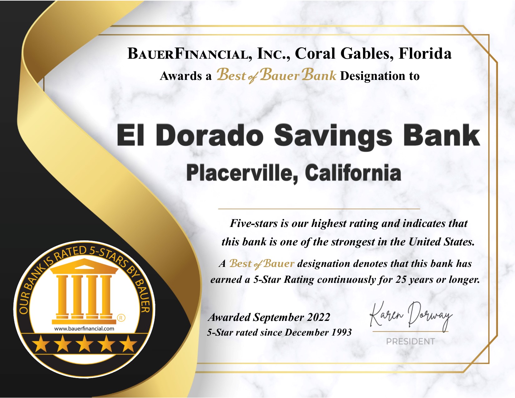 B30953 El Dorado Savings Bank